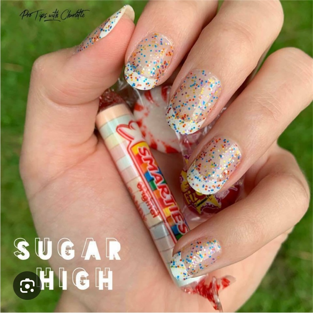 *Retired* Color Street: Sugar High | Rainbow Multicolor Glitter Clear Overlay - Picture 6 of 12
